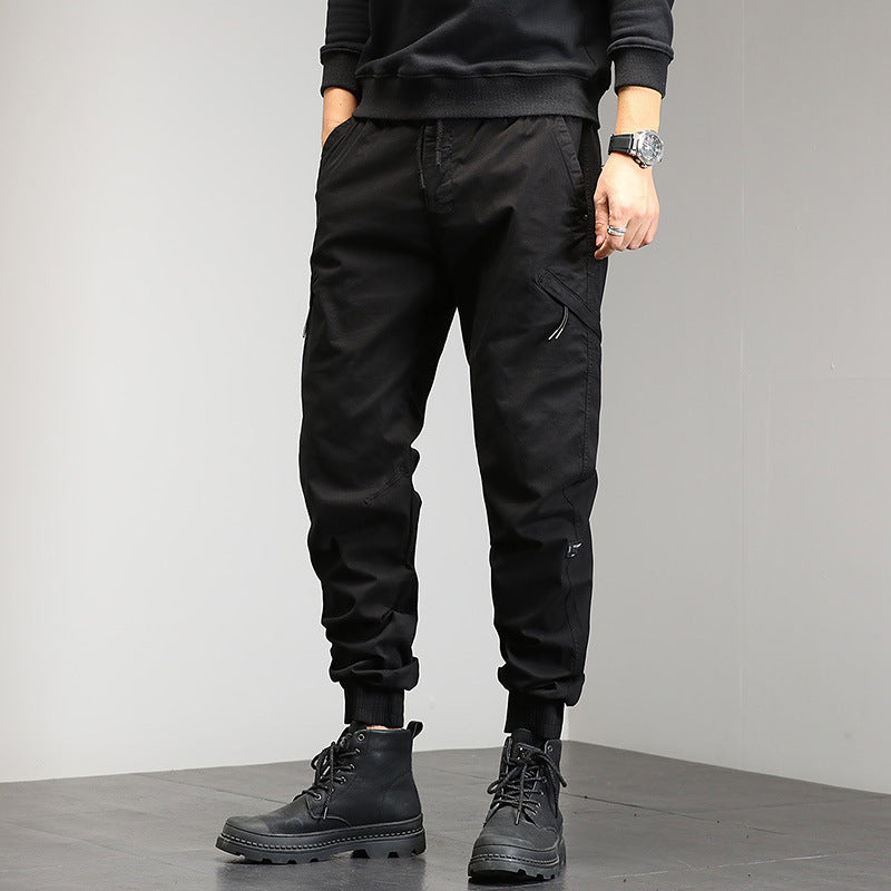 Herren Utility-Cargohose im Joggerstil mit Gummibündchen und Multifunktions‑Taschen Nord Taschen