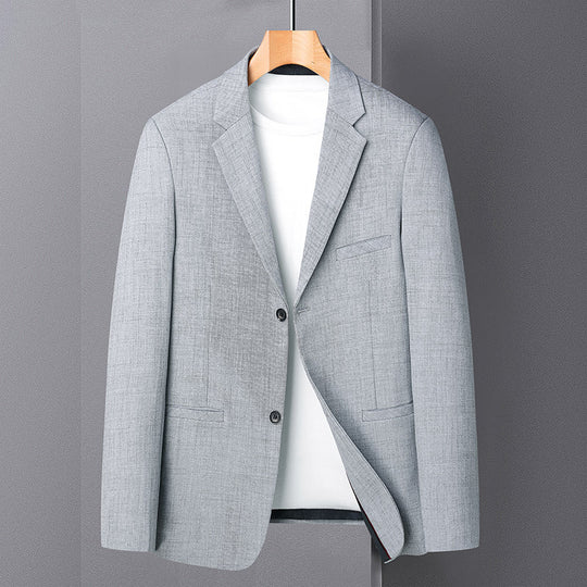 Herren Sakko im Leinen-Look mit schmaler Silhouette und Knopfverschluss Nord Taschen
