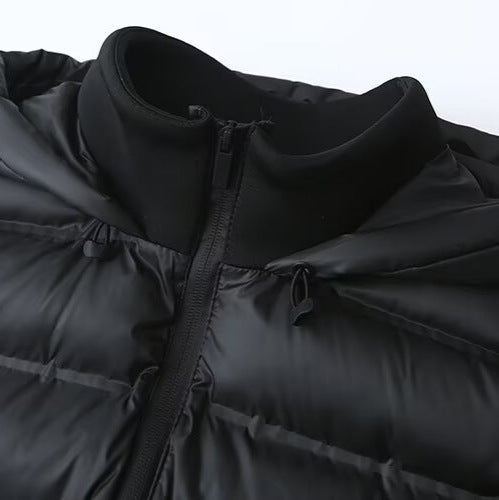 Damen Hybrid-Steppjacke mit Softshell-Ärmeln und Kapuze Nord Taschen