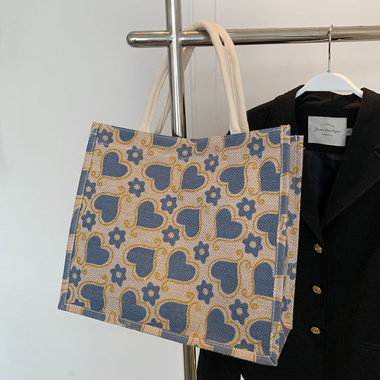 Damen Tragetasche mit floralem Herzdesign und stabilen Griffen Nord Taschen