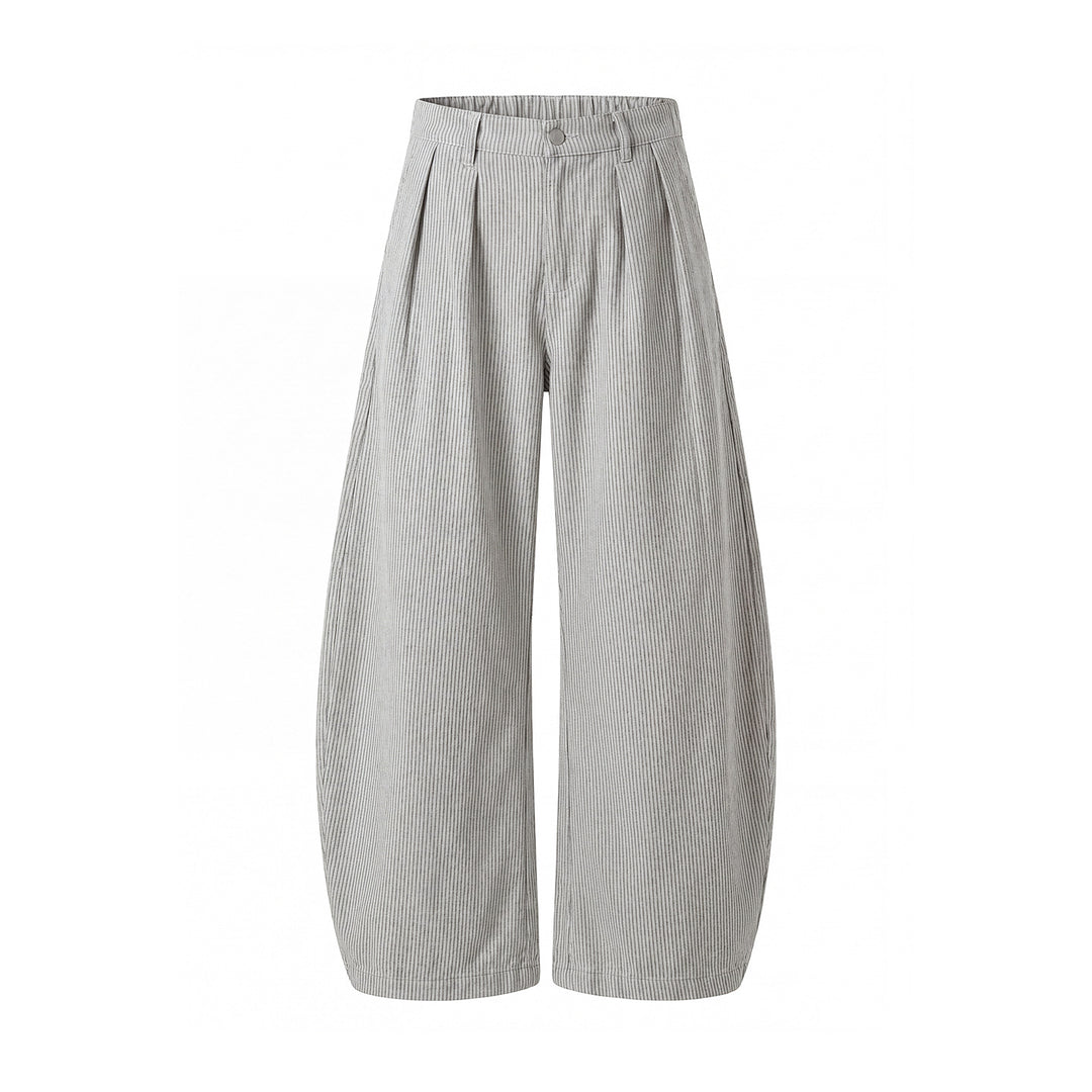 Damen Weite High‑Waist Culotte‑Hose mit Kellerfalten und ballonförmiger Silhouette Nord Taschen