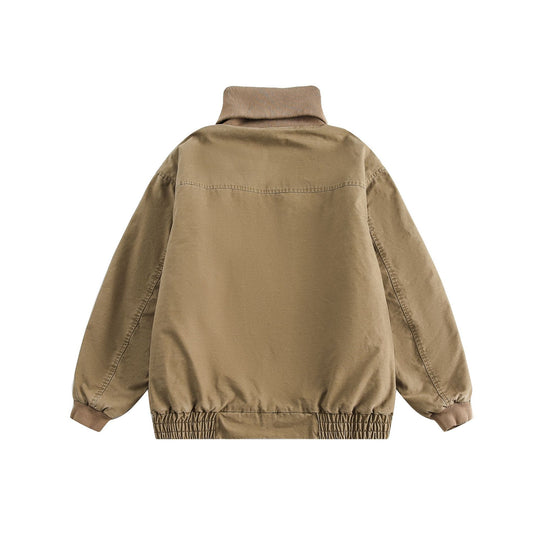 Unisex Oversize-Bomberjacke mit hohem Rippkragen und elastischem Saum Nord Taschen