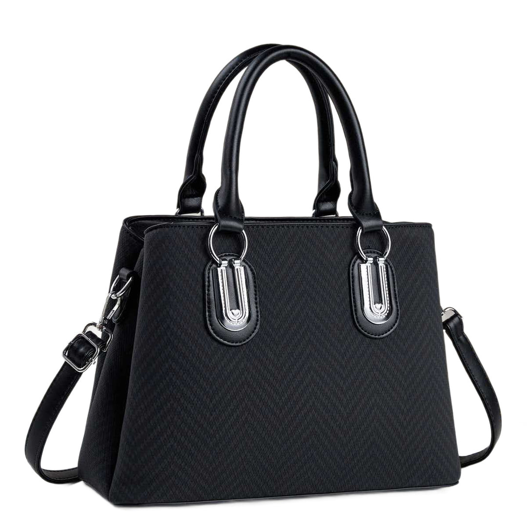 Damen elegante Handtasche mit modernem Zickzack-Muster und abnehmbarem Schulterriemen Nord Taschen