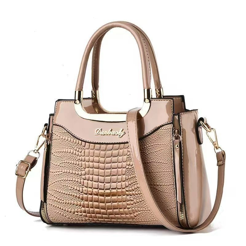 Damen elegante Handtasche mit Krokodilstruktur und abnehmbarem Schultergurt Nord Taschen