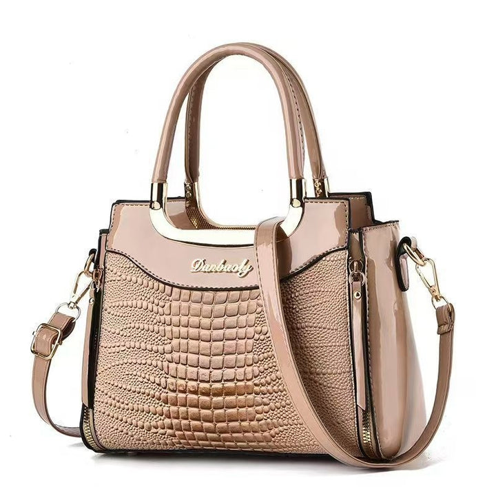 Damen elegante Handtasche mit Krokodilstruktur und abnehmbarem Schultergurt Nord Taschen