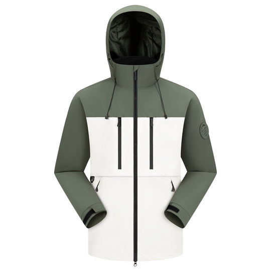 Herren Wasserdichte atmungsaktive Softshell Outdoorjacke mit verstellbarer Kapuze Nord Taschen