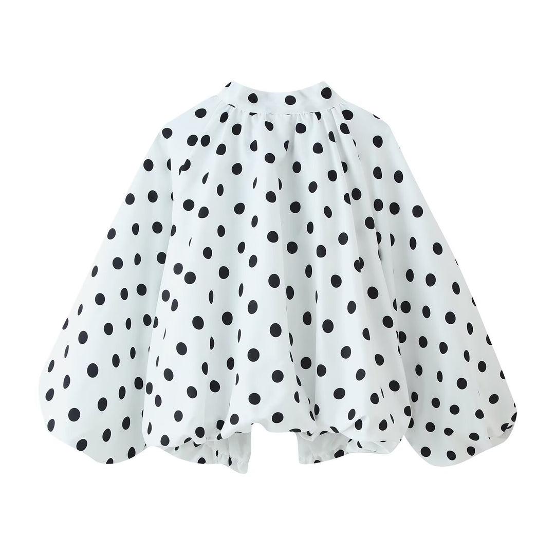 Damen Weites gepunktetes Cape im A‑Linien‑Schnitt aus leichtem Regenmaterial Nord Taschen