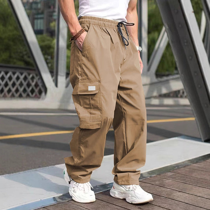 Herren lässige Cargo-Hose mit elastischem Bund und multifunktionalen Taschen Nord Taschen