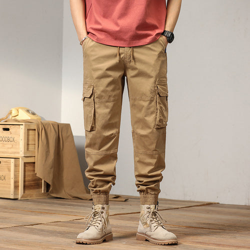 Herren Tapered-Cargo-Joggerhose mit verstärkten Kniepartien und elastischem Saum Nord Taschen