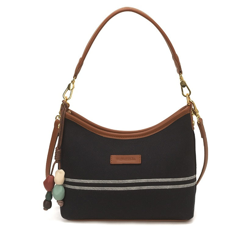 Damen Hobo-Tasche aus strapazierfähigem Material mit dekorativer Quaste Nord Taschen
