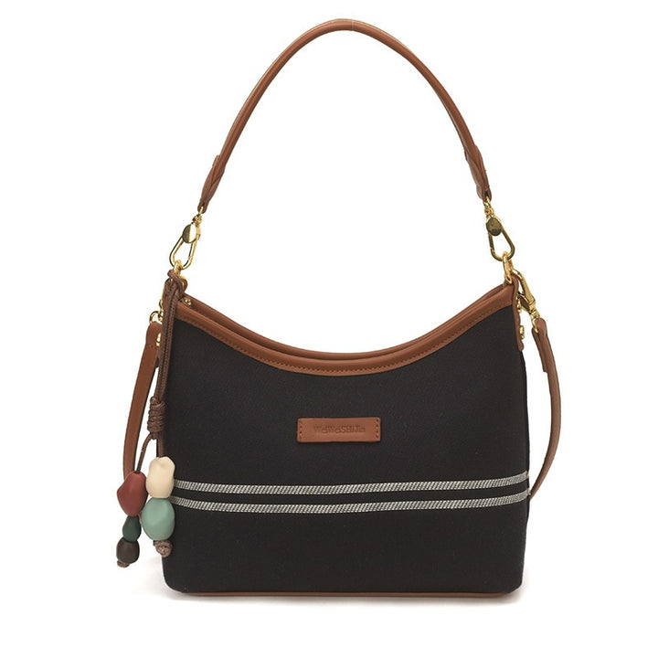 Damen Hobo-Tasche aus strapazierfähigem Material mit dekorativer Quaste Nord Taschen