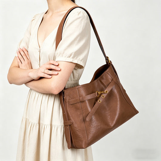 Damen elegante Handtasche mit strukturiertem Design und verstellbarem Schulterriemen Nord Taschen