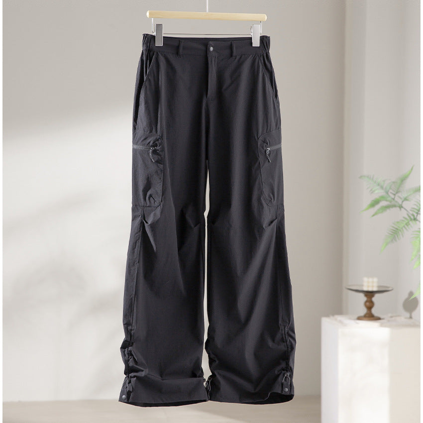 Damen Weite Cargo‑Hose mit verstellbarem Saum und Multifunktions-Taschen Nord Taschen