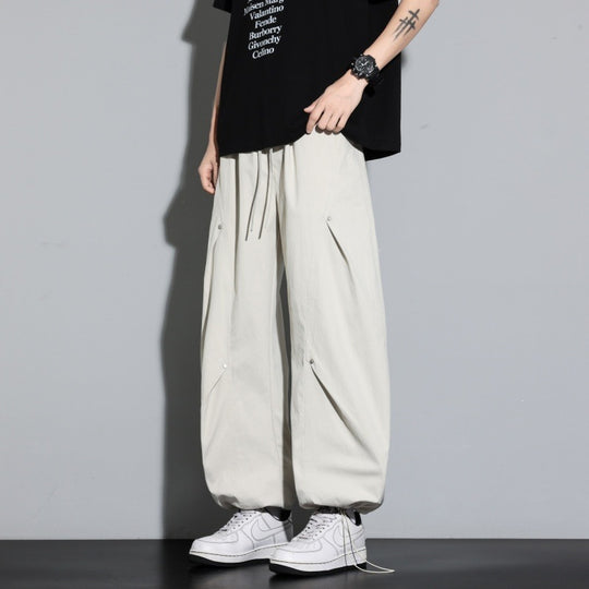 Damen Weite Lagen-Loungehose mit Cargo-Details & elastischem Tunnelzug Nord Taschen