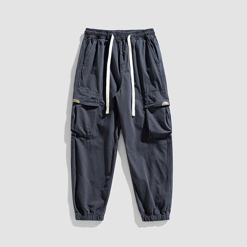 Herren Cargo-Jogger im Military-Style aus Baumwoll-Twill mit Tunnelzugbund und Mehrfachklappentaschen Nord Taschen