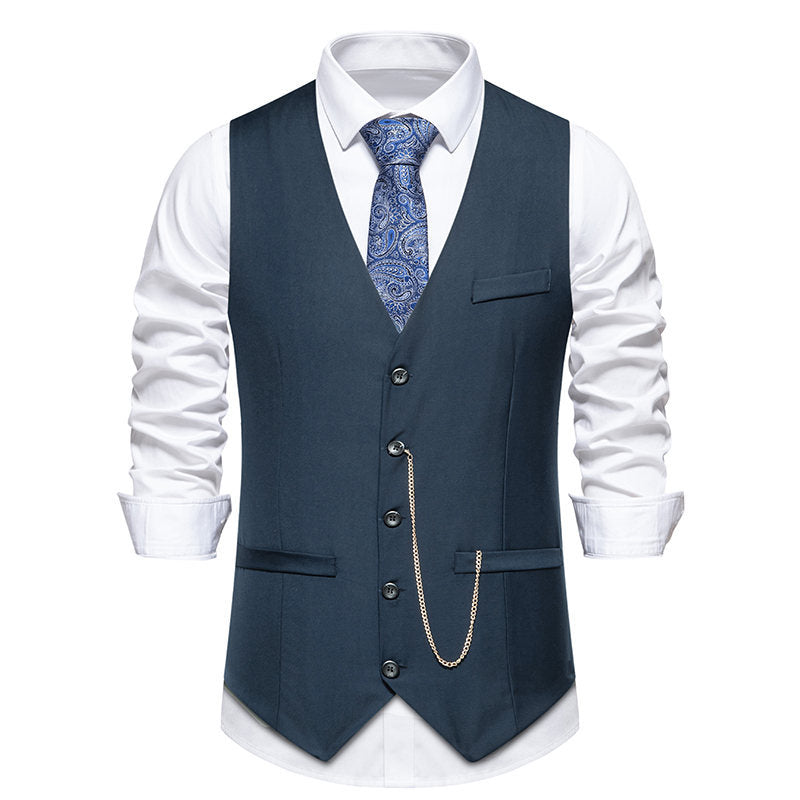 Herren elegante Anzugweste im klassischen Design mit modernen Akzenten