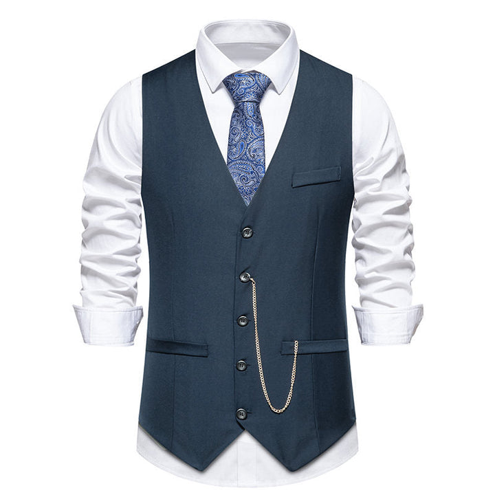 Herren elegante Anzugweste im klassischen Design mit modernen Akzenten