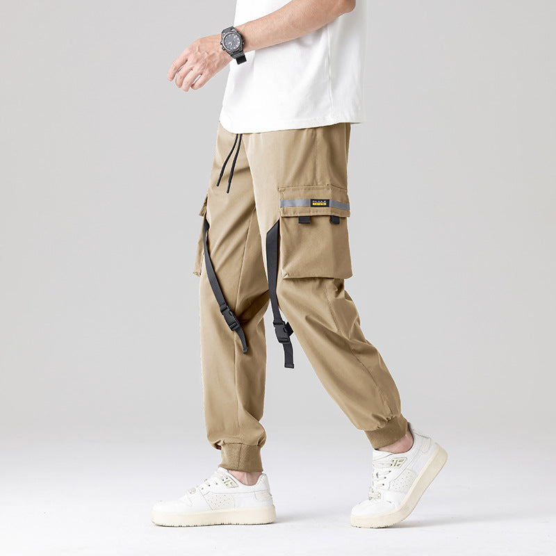 Herren Tech‑Utility Cargohose mit multifunktionalen Beintaschen, verstellbaren Gurtbändern & elastischen Bündchen Nord Taschen
