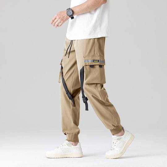 Herren Tech‑Utility Cargohose mit multifunktionalen Beintaschen, verstellbaren Gurtbändern & elastischen Bündchen Nord Taschen