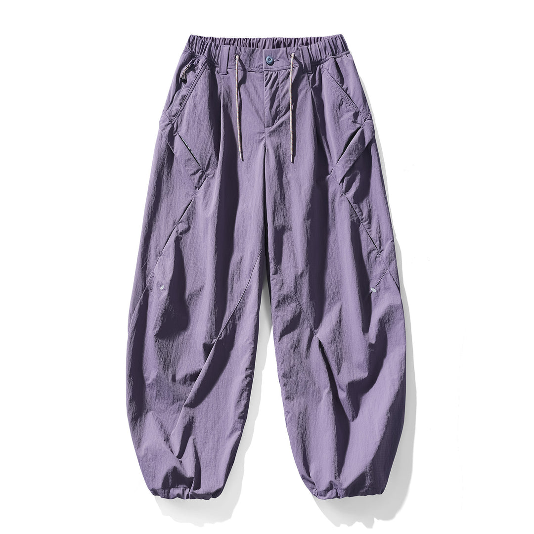 Herren Baggy-Cargohose mit asymmetrischen Eingriffstaschen, Tunnelzugbund und elastischen Knöchelabschlüssen Nord Taschen