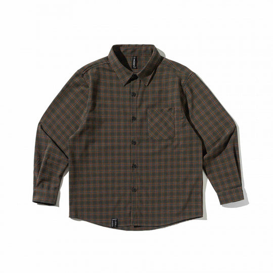 Unisex Kastenförmiges kariertes Overshirt aus Baumwollmischung mit Brusttasche Nord Taschen