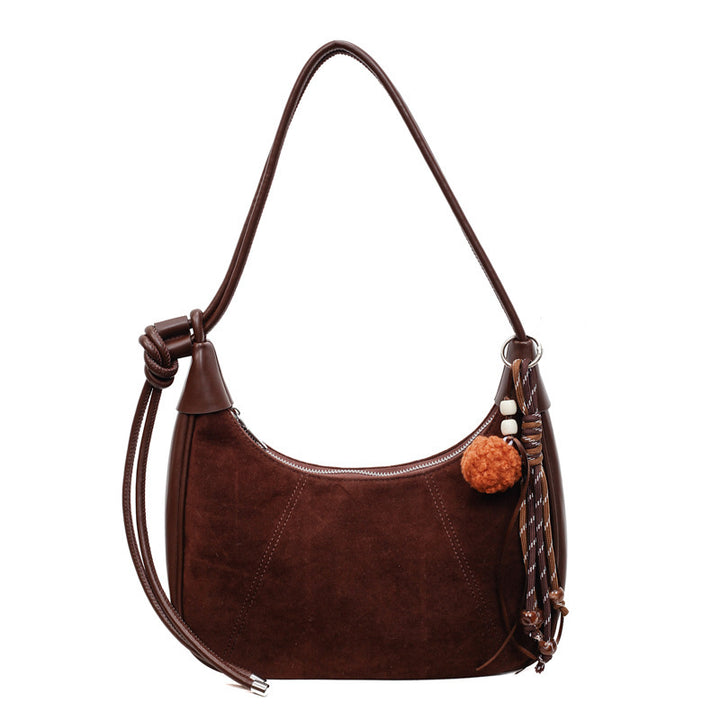 Damen modische Hobo-Tasche mit strukturierter Oberfläche und charmantem Anhänger Nord Taschen