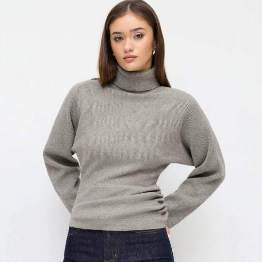 Damen Eleganter Rollkragenpullover Nord Taschen