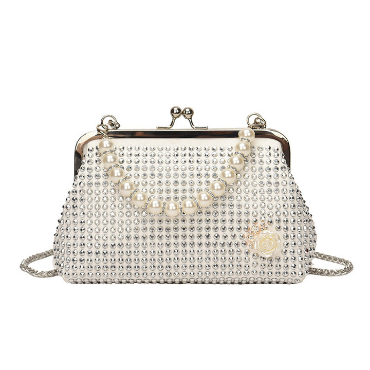 Damen Glamouröse Abendtasche mit Perlenverzierung und funkelndem Design Nord Taschen
