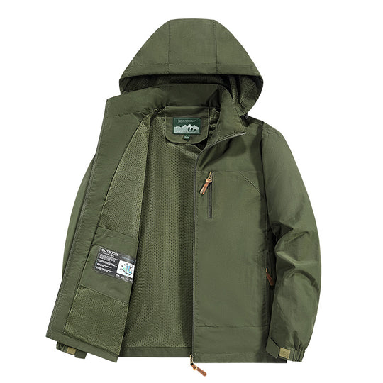 Herren Atmungsaktive und wasserabweisende Outdoorjacke Nord Taschen