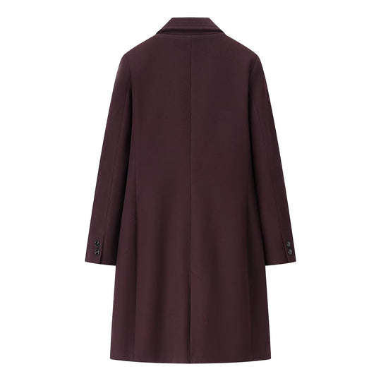 Damen Eleganter Wollmix-Mantel in gerader Silhouette mit Reverskragen und paspelierten Eingrifftaschen Nord Taschen