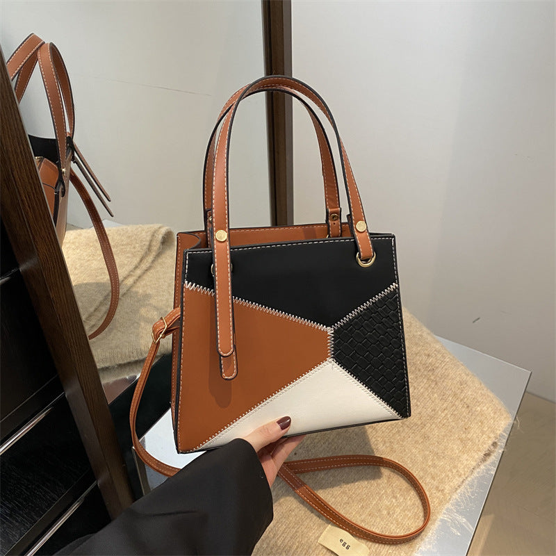 Damen modische Handtasche mit geometrischem Design und strukturierten Akzenten Nord Taschen