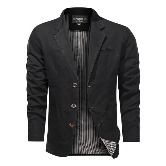 Herren legeres Baumwollblazer-Sakko mit klassischer Knopffront und aufgesetzten Taschen Nord Taschen