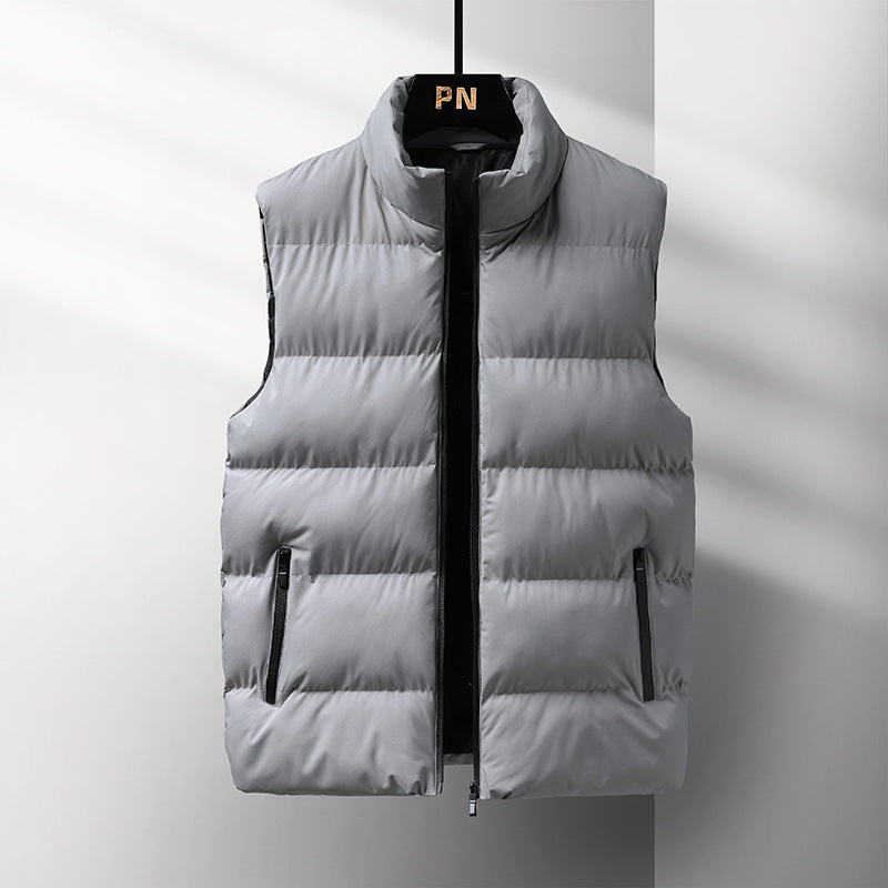 Herren Ärmellose Thermo‑Steppweste mit Stehkragen, winddichter Shell und Reißverschlusstaschen Nord Taschen