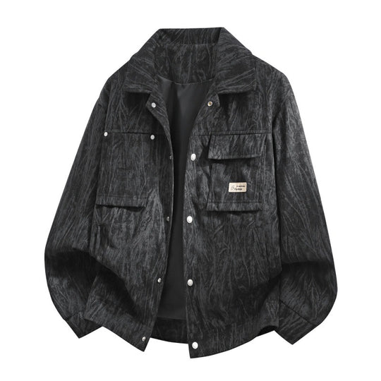 Herren Utility-Overshirt aus Vintage-Optik mit Druckknopfleiste, Pattentaschen & gebürsteter Struktur Nord Taschen