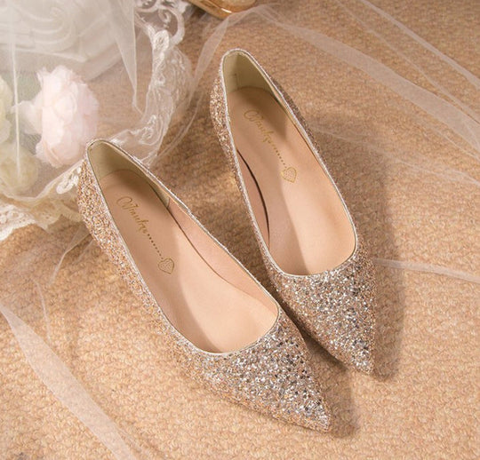 Damen elegante glitzernde Pumps mit spitz zulaufender Form - Vittorelli