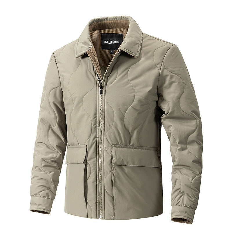 Herren gesteppte Thermo-Fieldjacke mit Reißverschluss Nord Taschen