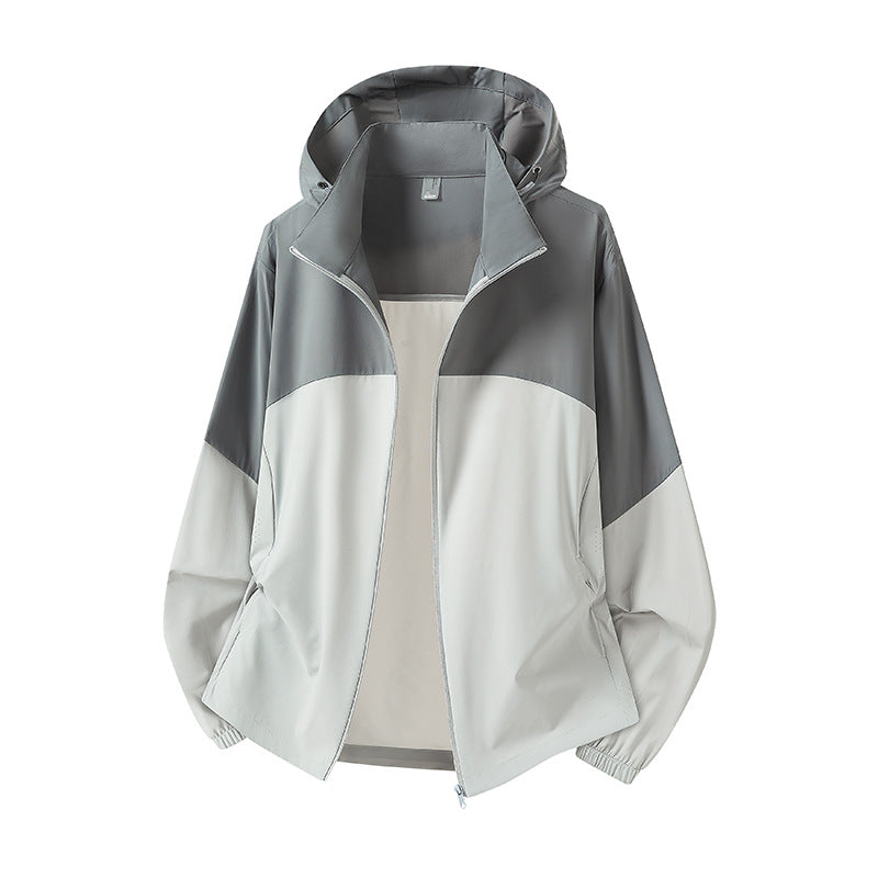 Herren Leichte Kapuzen-Regenjacke mit atmungsaktivem Softshell-Material und elastischen Bündchen Nord Taschen