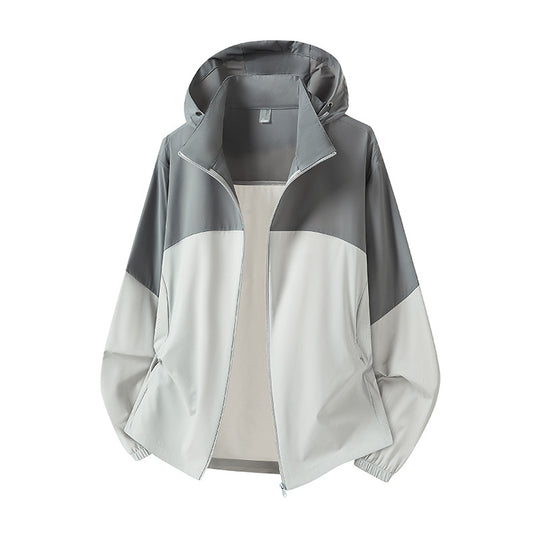Herren Leichte Kapuzen-Regenjacke mit atmungsaktivem Softshell-Material und elastischen Bündchen Nord Taschen