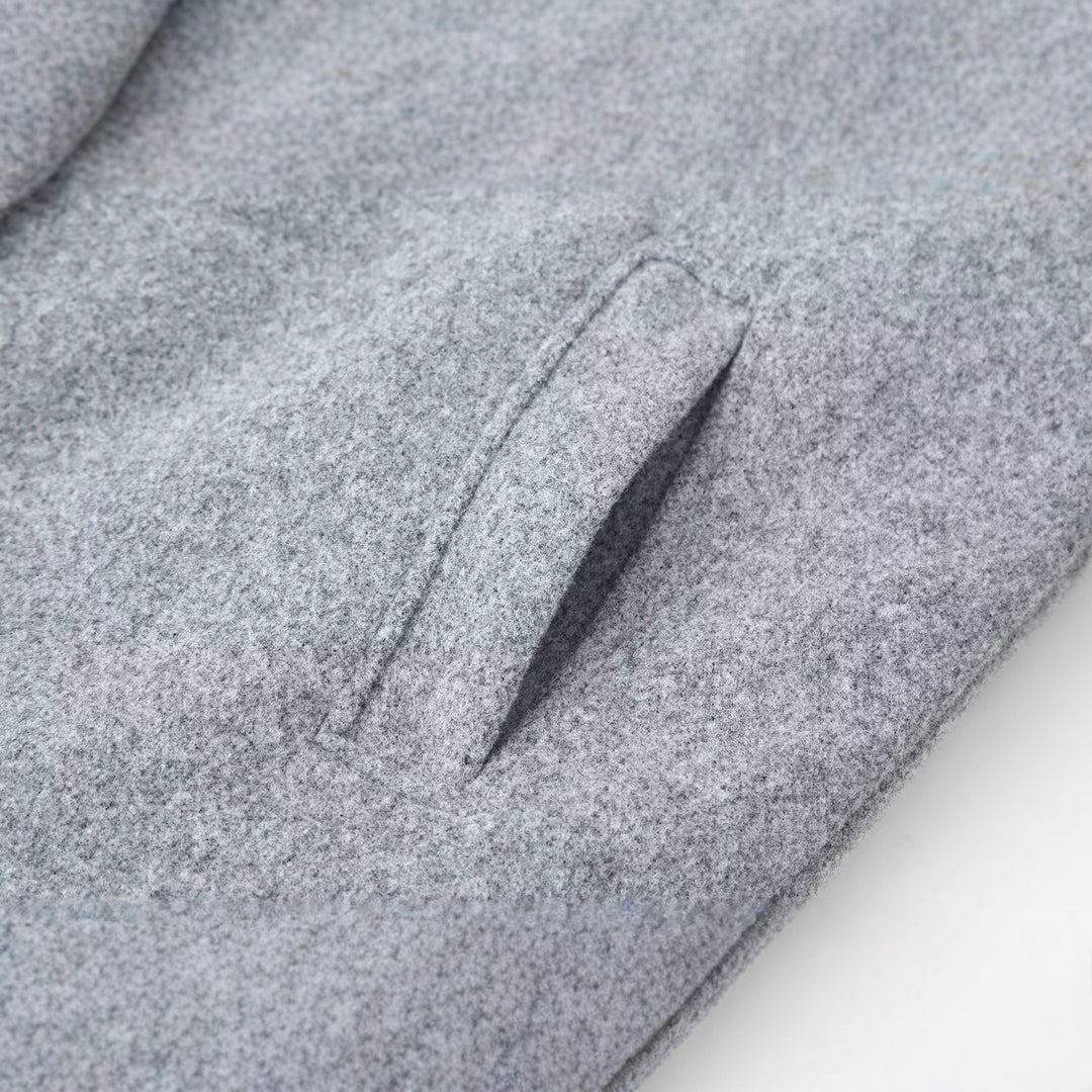 Damen Boxy Doppelreiher-Kurzmantel aus Wollmix mit Stehkragen Nord Taschen