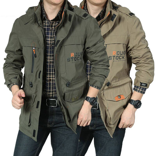 Herren vielseitiger Canvas-Fieldparka mit Kapuze, Multifunktions‑Taschen und robusten Nähten Nord Taschen