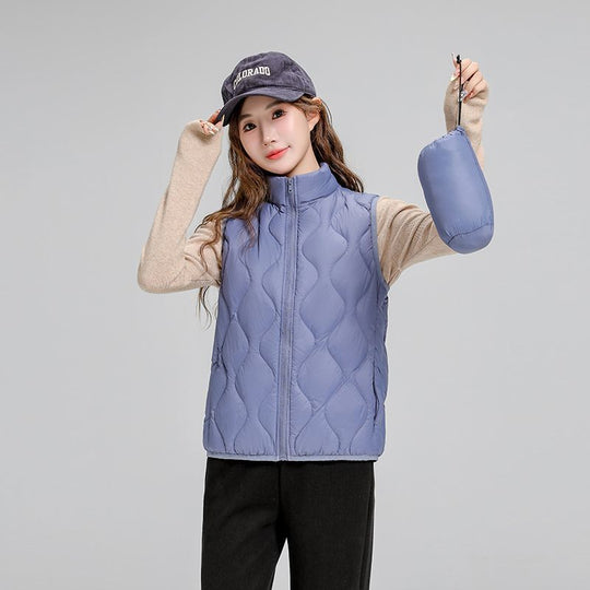 Damen gesteppte Thermo-Kapuzenjacke mit diamantförmiger Steppung Nord Taschen