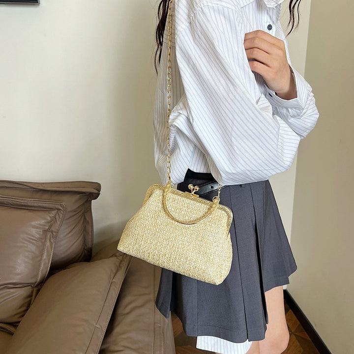Damen elegante Handtasche im Makramee-Stil Nord Taschen