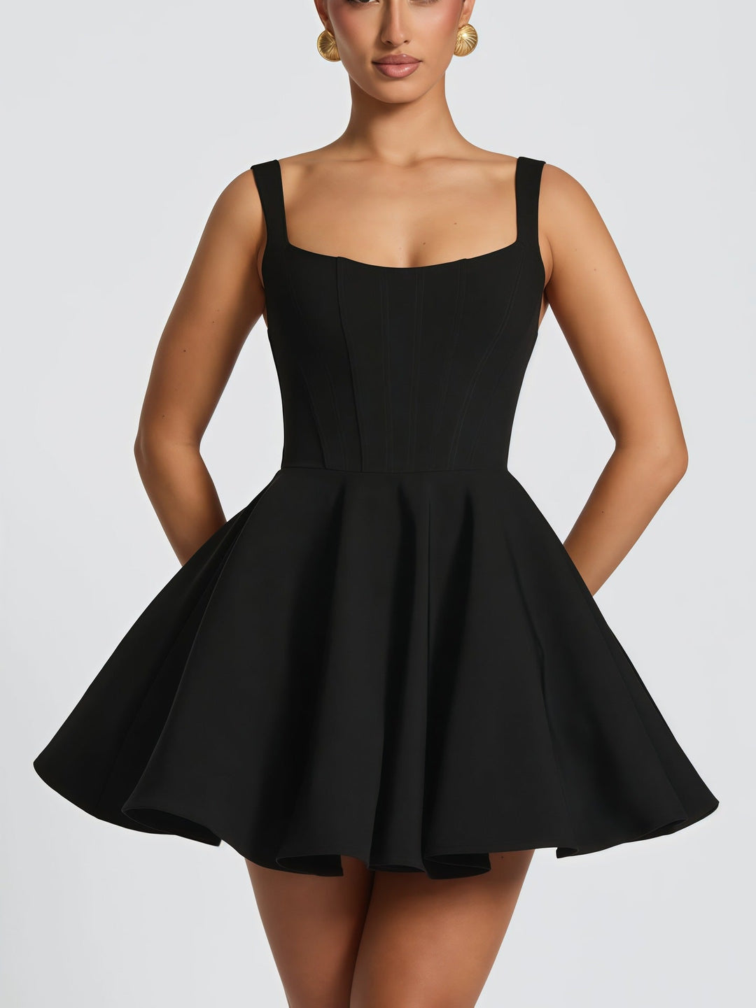 Damen Cocktailkleid mit oversized Schleifen-Design und fließendem Rock - Vittorelli