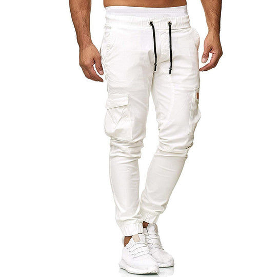 Herren Cargo-Joggerhose mit elastischem Bund, Kordelzug und tapered Bein Nord Taschen