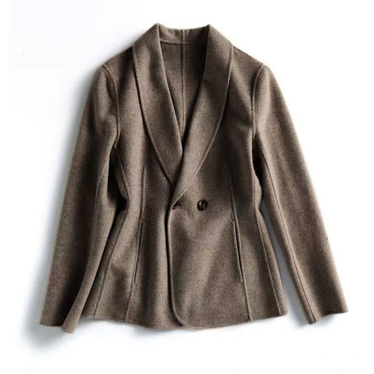 Damen Taillierter Wollmix-Blazer mit Schalkragen und figurnahen Teilungsnähten Nord Taschen