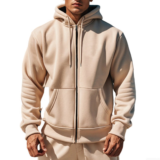 Herren Kapuzen-Sweatjacke mit durchgehendem Reißverschluss, Kängurutasche und verstellbarer Kapuze Nord Taschen