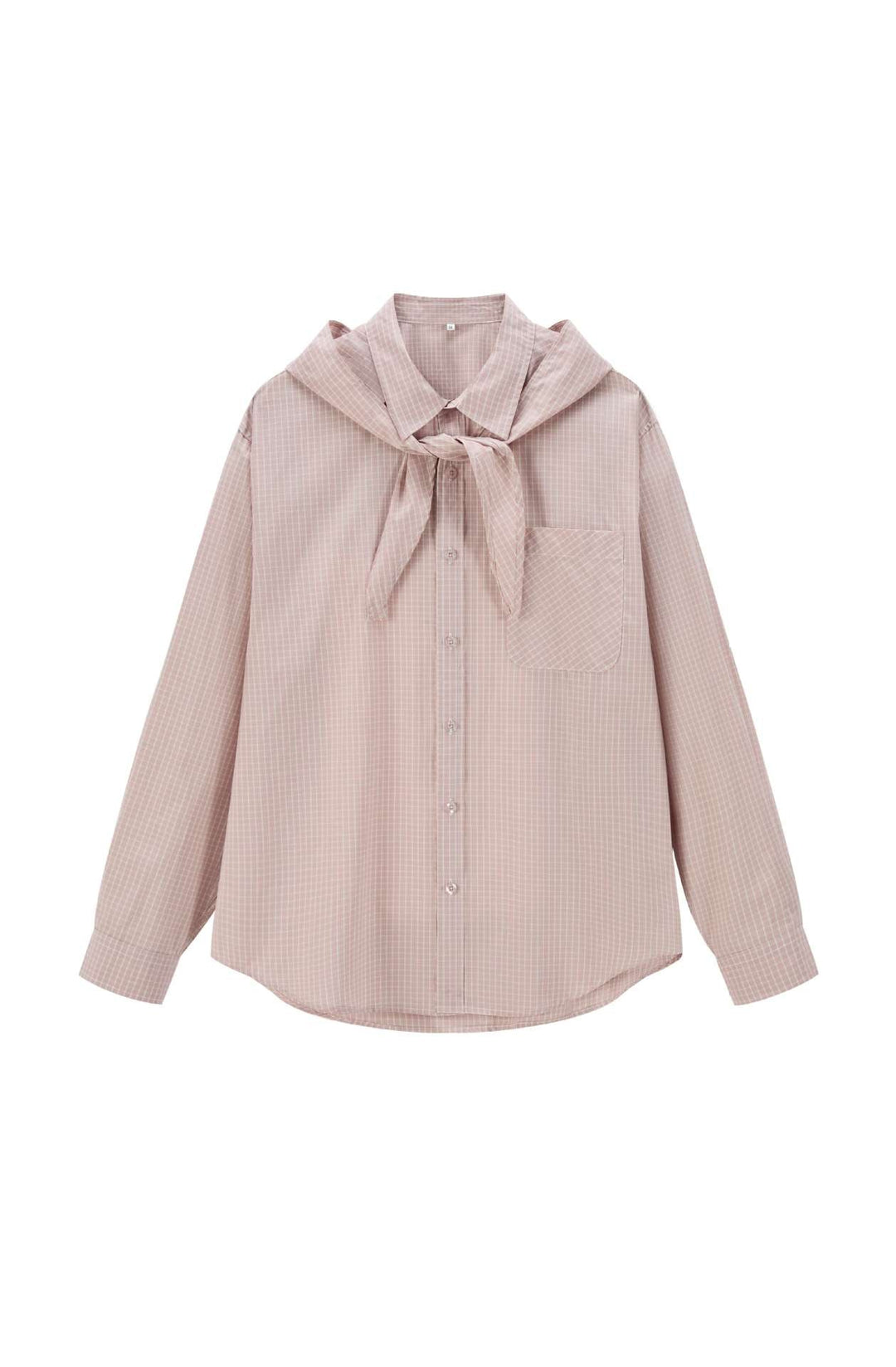 Damen Hemdbluse mit angeschlossenem Halstuch und Oversize-Schnitt Nord Taschen