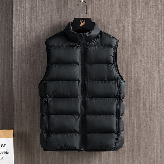 Herren Slim-Fit ultraleichte Stepp-Thermoweste mit hochschließendem Kragen und wasserabweisenden Reißverschlüssen Nord Taschen