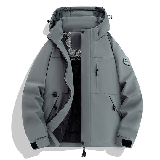 Herren Wasserdichte und atmungsaktive Softshell-Outdoorjacke Nord Taschen