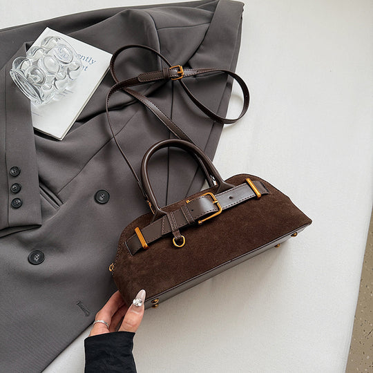 Damen elegante Satchel-Tasche mit kontrastierenden Riemen Nord Taschen